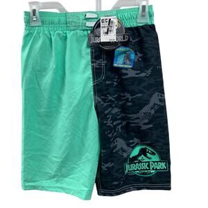 New Jurassic Park Boys Large Webbed Lining UPF 50+ Water Change Swimming Trunks